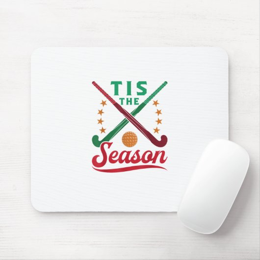 Field Hockey Christmas Tis The Season Player Holid Mousepad (Mit Mouse)