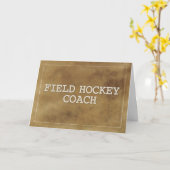 Field Hockey Coach dank Definition einfach braun Karte (Gelbe Blume)