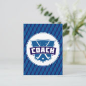 Field Hockey Coach Schildkarte Postkarte (Stehend Vorderseite)