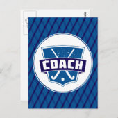Field Hockey Coach Schildkarte Postkarte (Vorne/Hinten)