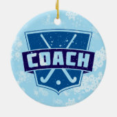 Field Hockey Coach Weihnachtsdekoration Keramikornament (Hinten)