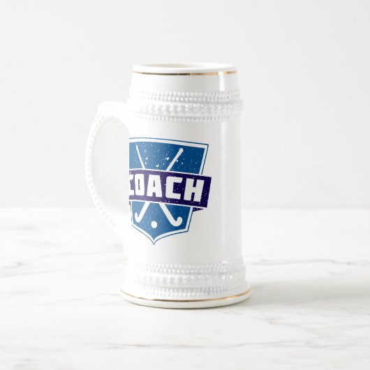 Field Hockey Cover Shield Bierglas (Vorderseite Links)