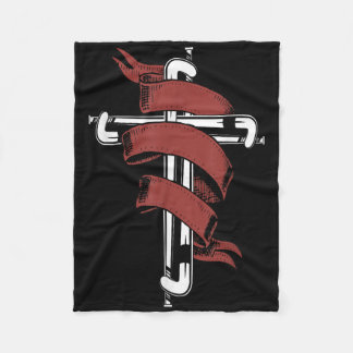 Field Hockey Cross Jesus Faith Christian Fleecedecke