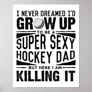 Field Hockey Dad-Shirt Männer Eishockey Spieler Va Poster