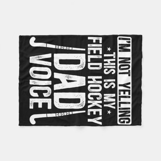Field Hockey Dad Voice Dad Of A Field Hockey Playe Fleecedecke (Vorderseite (Horizontal))
