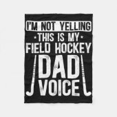 Field Hockey Dad Voice Dad Of A Field Hockey Playe Fleecedecke (Vorderseite)