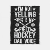 Field Hockey Dad Voice Dad Of A Field Hockey Playe Fleecedecke (Vorderseite)