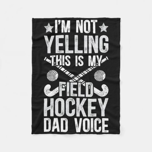 Field Hockey Dad Voice Dad Of A Field Hockey Playe Fleecedecke (Vorderseite)