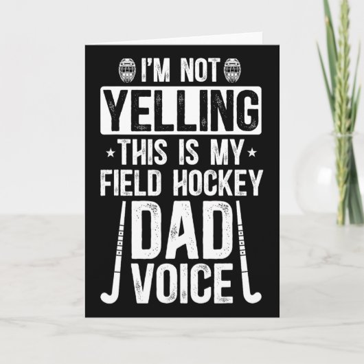 Field Hockey Dad Voice Dad Of A Field Hockey Playe Karte (Vorderseite)