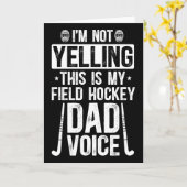 Field Hockey Dad Voice Dad Of A Field Hockey Playe Karte (Gelbe Blume)