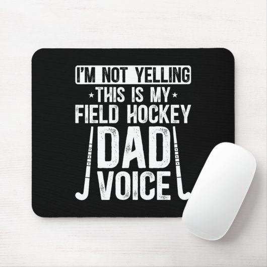 Field Hockey Dad Voice Dad Of A Field Hockey Playe Mousepad (Mit Mouse)