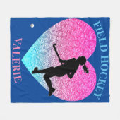 Field Hockey Fleece Blanket (Vorderseite (Horizontal))
