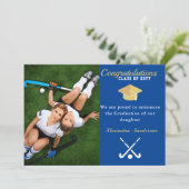 Field Hockey Foto Abschluss Klasse von 2022 Anno Ankündigung (Stehend Vorderseite)