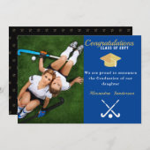 Field Hockey Foto Abschluss Klasse von 2022 Anno Ankündigung (Vorne/Hinten)