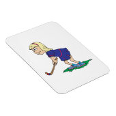 Field Hockey Girl Player 2 Magnet (Rechte Seite)