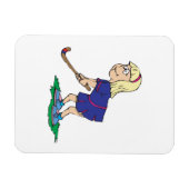 Field Hockey Girl Player 2 Magnet (Horizontal)