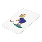 Field Hockey Girl Player 2 Magnet (Linke Seite)