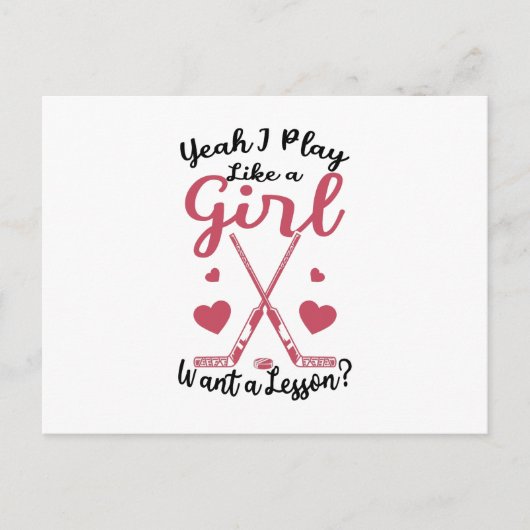 field hockey girls postkarte (Vorderseite)