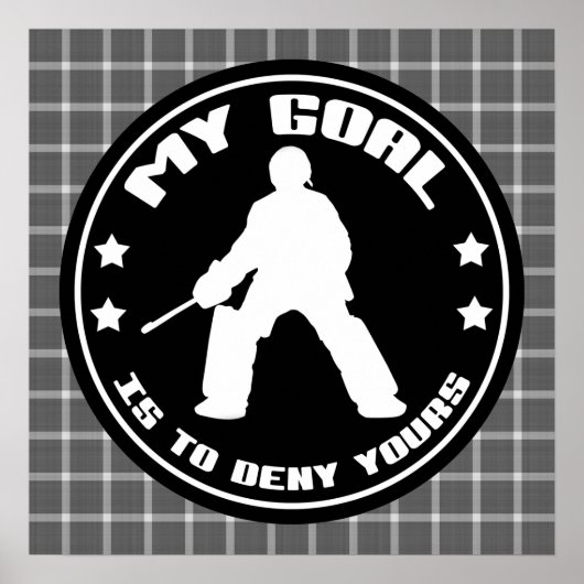 Field Hockey Goalge Quote Poster Print (Vorne)
