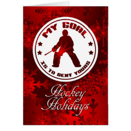 Field Hockey Goalge Quote Weihnachtskarte