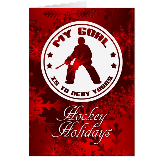 Field Hockey Goalge Quote Weihnachtskarte (Vorne)