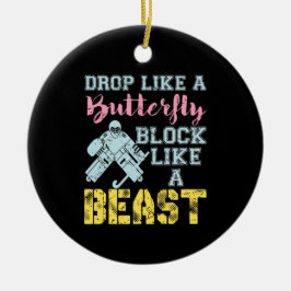 Field Hockey Goalie Block wie eine Bestie Keramik Ornament