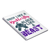 Field Hockey Goalie Block wie eine Bestie Notizblock (Rechte Seite)