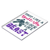 Field Hockey Goalie Block wie eine Bestie Notizblock (Linke Seite)