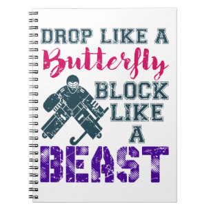 Field Hockey Goalie Block wie eine Bestie Notizblock