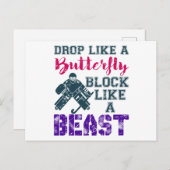 Field Hockey Goalie Block wie eine Bestie Postkarte (Vorne/Hinten)