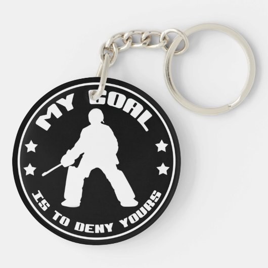 Field Hockey Goalie "My Goal" Keyring Schlüsselanhänger (Rückseite)