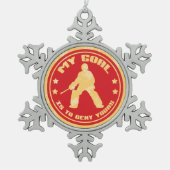 Field Hockey Goalie Weihnachtsbaum Ornament (Vorderseite)