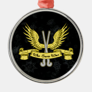 Field Hockey Goalie Weihnachtsdekoration Silbernes Ornament