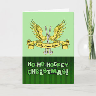 Field Hockey Goalie Weihnachtskarte Feiertagskarte