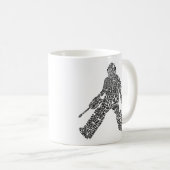 Field Hockey Goalie Word Art Kaffeetasse (VorderseiteRechts)