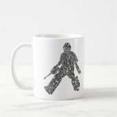 Field Hockey Goalie Word Art Kaffeetasse (Links)