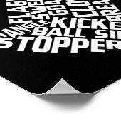 Field Hockey Goalie Word Art Poster (Ecke)