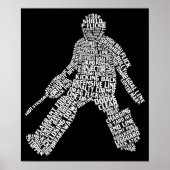 Field Hockey Goalie Word Art Poster (Vorne)