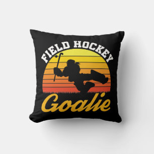 Field Hockey Goalkeeper Retro Kissen