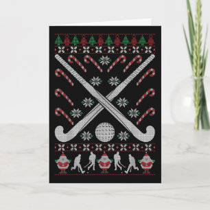 Field Hockey hässliches Weihnachten lustige Mädche Karte