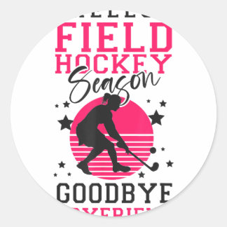 Field Hockey Hello Field Hockey Season Good_1  Runder Aufkleber