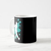 Field Hockey Hockey Player Colour Splash Design _2 Kaffeetasse (Vorderseite Links)