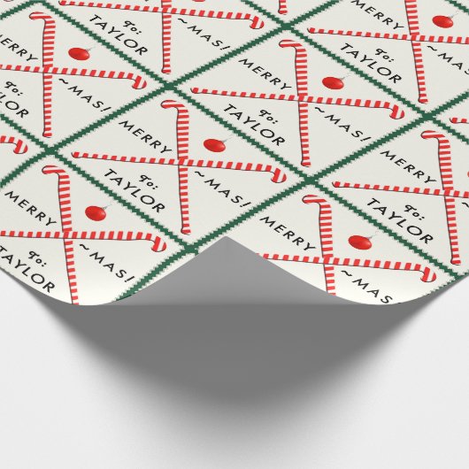 Field Hockey Holiday Geschenk Wrapping Pa Geschenkpapier (Ecke)