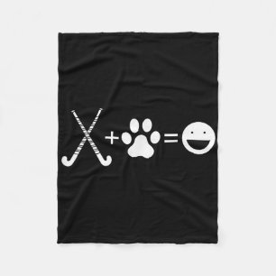 Field Hockey Hund Pfote Glück - Field Hockey Hund Fleecedecke