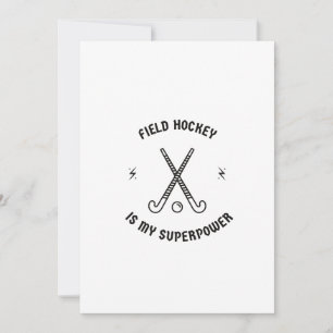 Field hockey is my superpower feiertagskarte