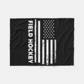 Field Hockey Life Usa Flag Patriotic Sports Design Fleecedecke (Vorderseite (Horizontal))