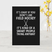 Field Hockey Lover spendet Hockey-Spielertrainer Karte (Gelbe Blume)