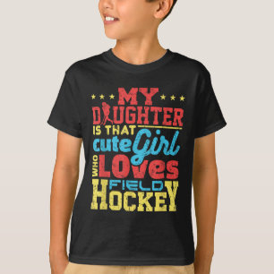 Field Hockey Mama Papa Eltern T-Shirt