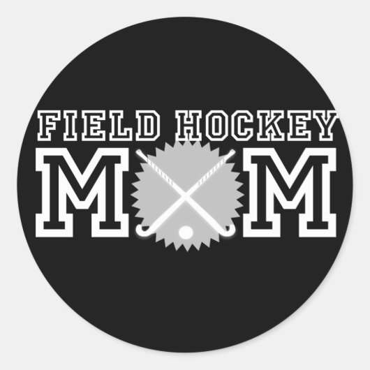 Field Hockey-Mama Runder Aufkleber (Vorderseite)