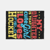 Field Hockey Mom Dad Parent Fleecedecke (Vorderseite (Horizontal))